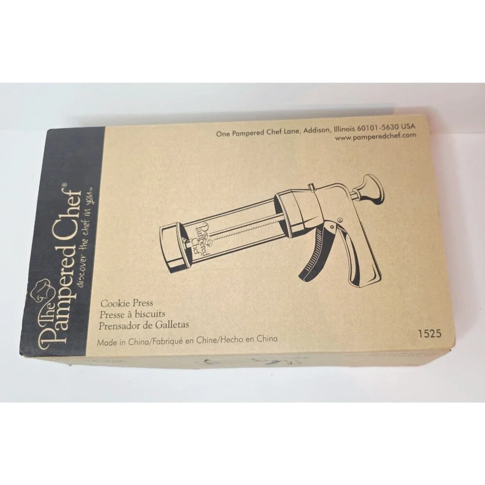 Pampered Chef Cookie Press in Orig Box #1525  16 Discs
